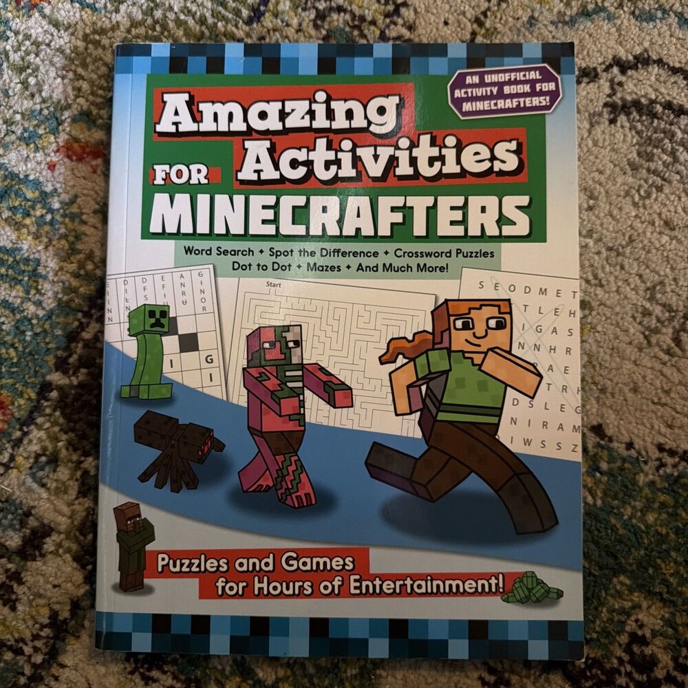 Sky Pony Press Amazing Activities for Minecrafters Activity Book Ages 9-12